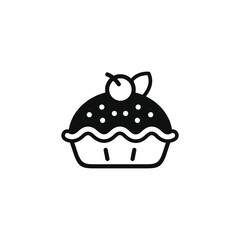 Pie icon isolated on white background