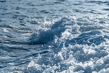 liquid sea wave foam ocean close up