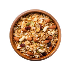 muesli and granola healty food isolated