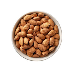 almonds in a bowl isolated
