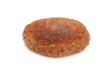 Delicious fried vegan cutlet isolated on white