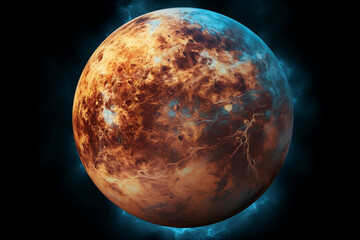 Planet Venus in space, AI-Generated