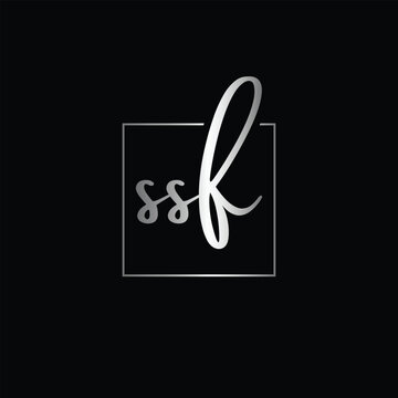 Monogram Letter SSF Logo Design Vector. Black and White Logo. Usable for Business Logos. Vector Logo Design Template