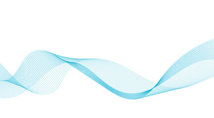 Abstract wave element for design. Digital frequency track equalizer. Stylized line art background. Vector illustration of blue lines.