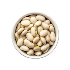 beans in a bowl isolated