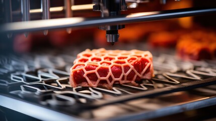 3D printing process used to create scaffolds for cultured meat production