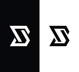 Fototapeta premium Creative Modern Initial Letter S Logo. Black and White Logo. Usable for Business Logos. Flat Vector Logo Design Template Element