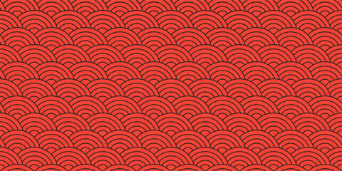 chinese, fan seamless pattern. asian texture background of ramen or wave - 654251092