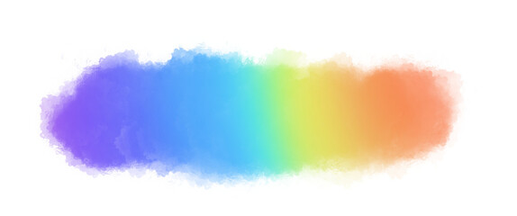 rainbow paint stripe on transparent background clip art