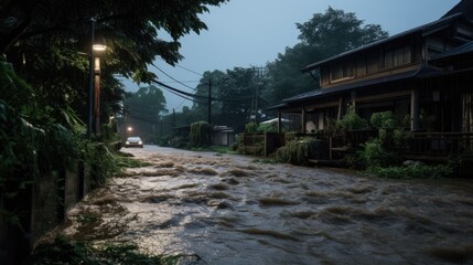 Obraz premium Heavy Flood after Heavy Rain