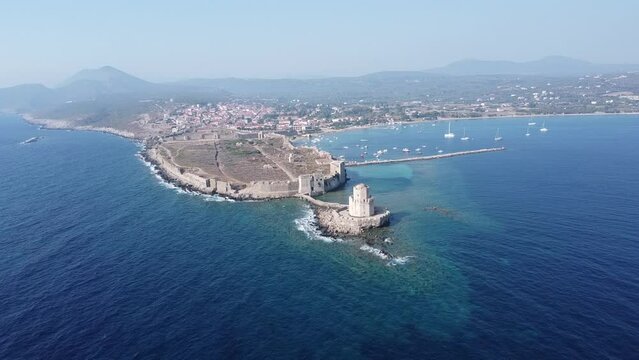 Aerial view of the Methoni Castle