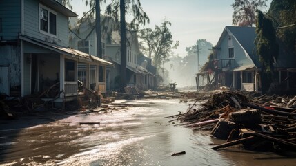 Hurricane destroyed homes
