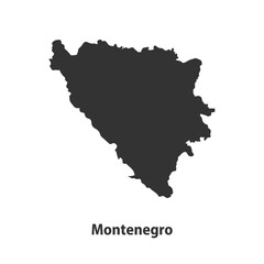 High quality Silhouette Map Isolated on White Background