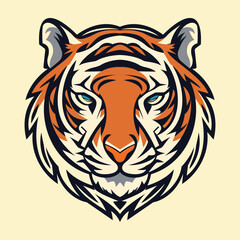 tiger head mascot vector