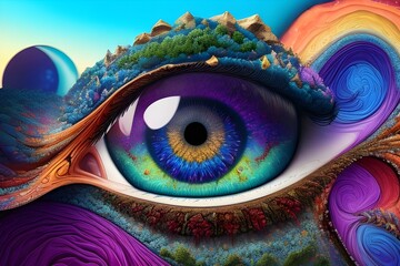 Iris of Emotions: A Surreal Voyage Through Mental Landscapes