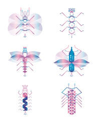 insectos colores reloj digital © emilio