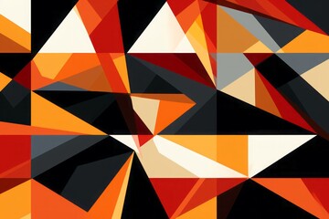 An abstract geometric pattern with bold and contrasting colors, perfect for modern and contemporary art.