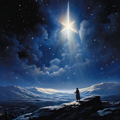 bright star in the sky that guided the Wise Men to the baby Jesus