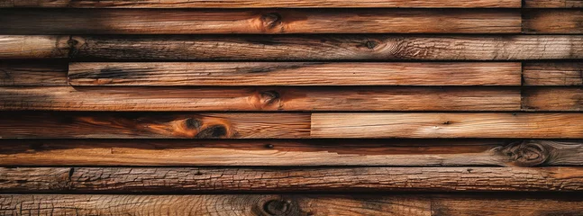 Tuinposter Blank rustic wood background, stacked hardwood logs in grunge style, nature texture, close-up of raw hardwood logs in forest environment, wood pile, and lumberyard details in abstract design. © sippapas