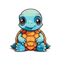 Obraz premium Tortoise , PNG, Illustration Design, Cartoon For Tshirt 