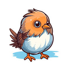 Sparrow , PNG, Illustration Design, Cartoon For Tshirt 