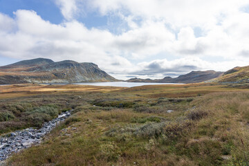 landscape with lake and mountains