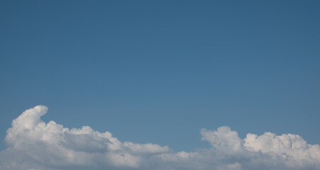 Cumulonimbus calvus, a developing thunderhead cloud. Heavenly clouds sky