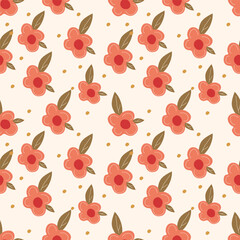 Floral pattern.Seamless texture with flowers, top view.Vector illustration.