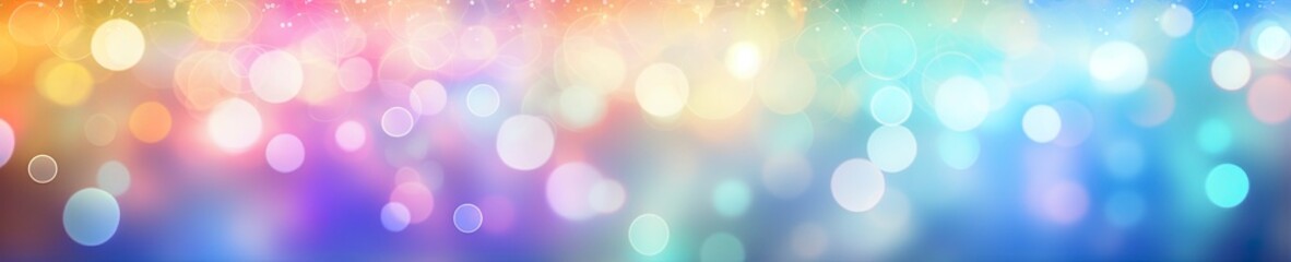 rainbow colors abstract background with bokeh and blurred room for text.