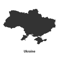 High quality Silhouette Map Isolated on White Background