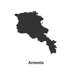 High quality Silhouette Map Isolated on White Background