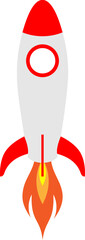 red and white rocket