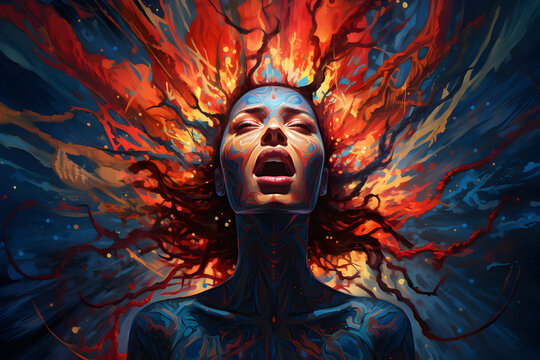 Breaking Mental Health Stigma: Symbolism of Liberation and Acceptance in Psychedelic Art