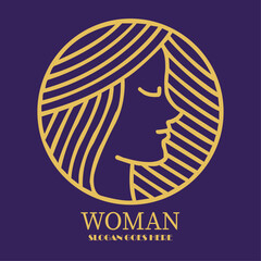 Beautiful illustration of logo design for woman's beauty and fashion vector art