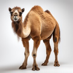 Full Viewcamel On A Completely , Isolated On White Background, For Design And Printing