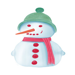 snowman isolated on white