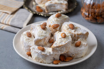 Traditional Kavala cookies with almond