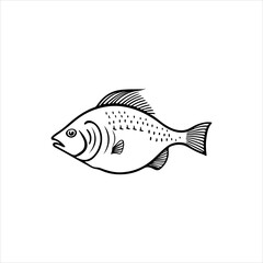 Bream fish flat Icon