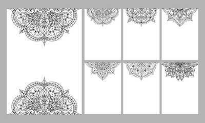 Vector mandala template for decoration invitation, cards, wedding, logos, cover, brochure, flyer, banner