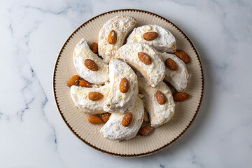 Traditional Kavala cookies with almond