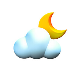 cloud and moon