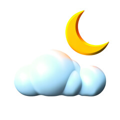 weather forecast could and moon icon