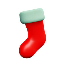 christmas sock isolated on white