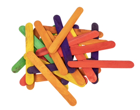 colored wooden slats