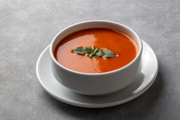 Delicious looking tomato soup. Turkish name; Domates corbasi