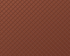 Chocolate bar seamless pattern.  Dark chocolate background for wallpaper or graphic design.  Unwrapped square pieces of chocolate. 