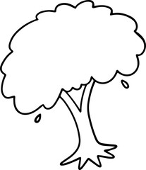 cartoon tree with root illustration.