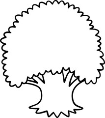 cartoon tree with root illustration.