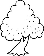 cartoon tree with root illustration.