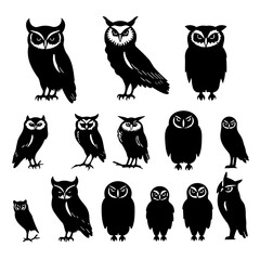 Owl Silhouette and Flying Owl T shirt Designs